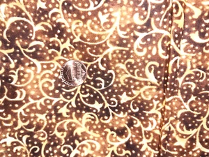 Vintage Cotton Quilting Fabric Malta P & B fabric Brown print 1/2 yd - Picture 1 of 4