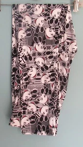 LULAROE TALL & CURVY DISNEY MICKEY MOUSE BLACK AND WHITE LEGGINGS SIZE TC NEW - Picture 1 of 1