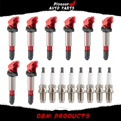 8X Ignition Coils + 8X Spark Plugs Pack for BMW 550i 650i X5 4.8L V8 UF515 Foto 1 de 4