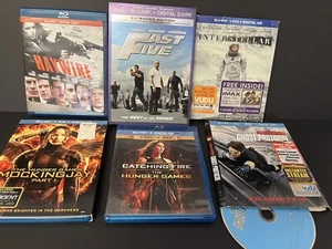 Lot of 6 BLU-RAYS-2 Hunger Games, Interstellar,Haywire,Fast Five,Ghost Protocol - Picture 1 of 7