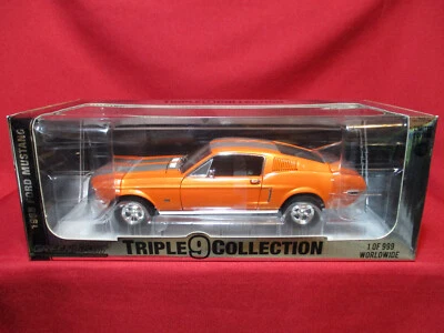 1:18 Scale 1968 Ford Mustang GT Triple 9 Ltd Edition Diecast Model Muscle Car - Image 1 of 4