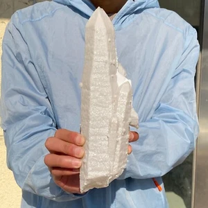 2,40 Pfund seltene natürliche weiße Kerze Quarz Kristall Cluster Mineral/innere Mongolei - Bild 1 von 14