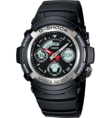 Casio G-Shock Neobrite Analogue/Digital Mens Black Watch AW590-1A AW-590-1ADR - image 1 of 4