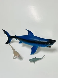 Toys R Us Sharks Animal Planet Chap Mei Great White Bonnethead Mixed Lot Of 3 - Picture 1 of 10