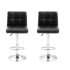 Sgabelli moderni in similpelle per cucina pub bar design Neri 2 PZ.