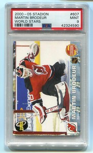 2000-05 2003 Czech Stadion World Stars 607 Martin Brodeur PSA 9 Mint HOF #/1000