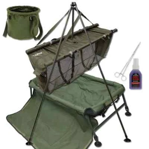 Karpfenangeln Wiegen Stativ Wiege Schwimmschlinge + Eimerhilfe Sprühzange - Bild 1 von 6