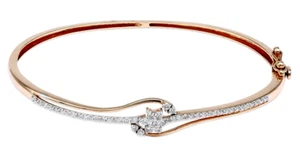 1.14ct Natural round diamond 14k solid yellow gold wedding anniversary Bracelet - Picture 1 of 3