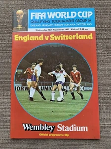 England v Switzerland - World Cup Qualifying Match Programme 19/11/80 - Picture 1 of 3