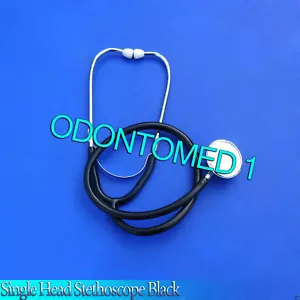 Estetoscopio de cabeza única negro nuevo - Imagen 1 de 3