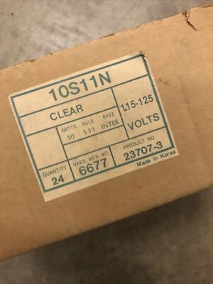 General Electric 10S11N Clear 10W Light Bulb (Case Of 24) - Image 1 of 2