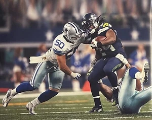 Sean Lee Marshawn Lynch unsigned 16x20 photo NFL Dallas Cowboys Seattle Seahawks - Picture 1 of 1