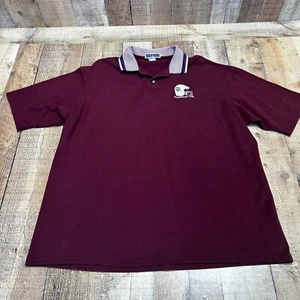 VTG Jerzees Quarterback Club Maroon Short Sleeve Polo Men’s Size XXL - Picture 1 of 8