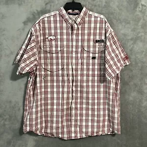 Columbia Mens XL PFG Super Bonehead UPF Fishing Shirt Plaid Vented Short Sleeve - Picture 1 of 18