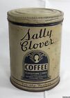 Vintage Sally Clover Farms Coffee 1 Pound Tin Container Can W/lid