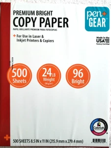 Premium Bright Copy Paper For Use In Laser & Inkjet Printer And Copiers  - Picture 1 of 11