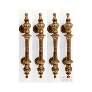 4 brass medium 30 cm door handle Brass Vintage Style 12" inch Solid Brass Spun - Picture 1 of 7