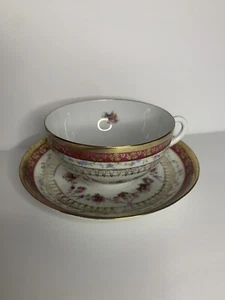 Antique CT Altwasser Germany Bone China Tea Cup & Saucer Set Gold Trim - Picture 1 of 12