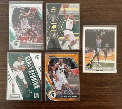 Lote de tarjetas de baloncesto de Michigan State College con Magic Johnson, Draymond Green, radiocontrol Foto 1 de 4