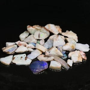 Limited Australian Lambina Rough Opal Parcel With Bright Color Bars - Picture 1 of 8