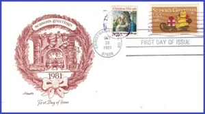 EE. UU. #1940 U/A ARTMASTER 2 FDC Combo2 Oso de peluche y trineo de Navidad - Imagen 1 de 1