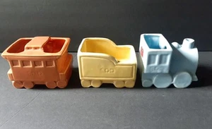 Vintage Shawnee Train Planter 3 Piece Marked U.S.A. - Picture 1 of 8