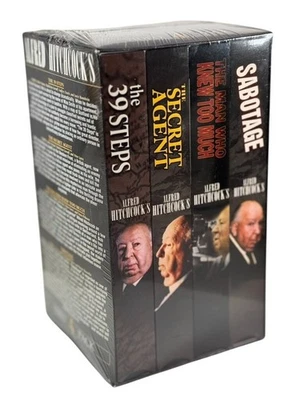 Alfred Hitchcock Sealed VHS Box Set 4 Movies Classic Suspense Films - Image 1 of 4
