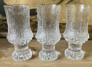 3 VTG iittala TapioWirkkala Ultima Thule Cordial Shot Glasses 2oz Excellent! - Bild 1 von 6