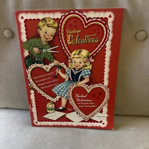 2006 Vintage Valentines (Vivian Robbins) Flocked Valentines Punch Out Assemble - Imagen 1 de 3