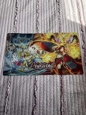 Yu-Gi-Oh! "THE ATLANTEAN SPIRIT ABYSRHINE & FIRE KING ULCANIX" 2025 Win-A-Mat Foto 1 de 2