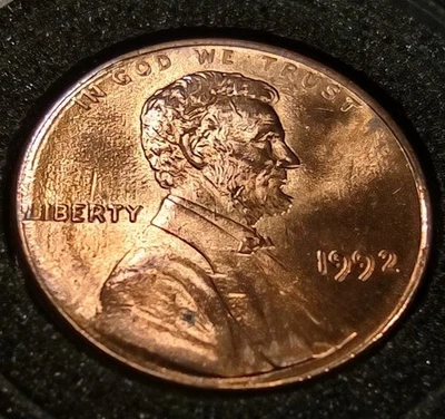 1992 P Lincoln Memorial Penny DDO, DDR,  Broad Stuck, Doubled Rim  - Image 1 of 4