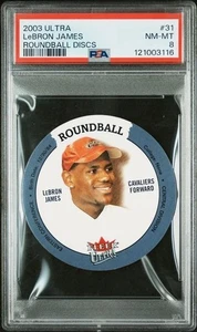 LeBron James 2003 Ultra "Roundball Discs" Rookie #31 - PSA 8 - Recién graduado - Imagen 1 de 2