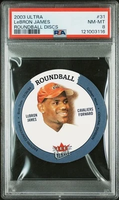 LeBron James 2003 Ultra "Roundball Discs" Rookie #31 - PSA 8 - Freshly Graded - Image 1 of 2