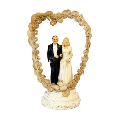 Tiza vintage de tiza de novia novio costa años 40 novedad Foto 1 de 4