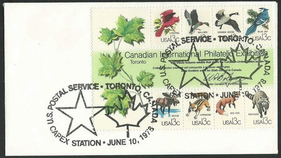 USA 1978 '' CAPEX 78 '' SHEET ON FDC (ΜΕΞ 107) - Image 1 of 1