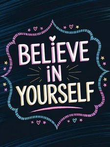 Believe In Yourself - Motivationsposter - Bild 1 von 4
