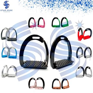 Pferd Sicherheit Steigbügel Eisen Schnellspanner Aluminium 4,75" Reitsport Reitausrüstung - Bild 1 von 14