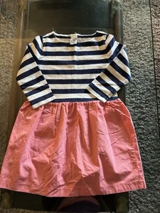 Girls Crewcuts Striped Dress Size 5 - Picture 1 of 5