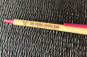 Pen Time Federal Sparkasse Wisconsin Vintage wachsend stark Stifte Werbung - Bild 1 von 2