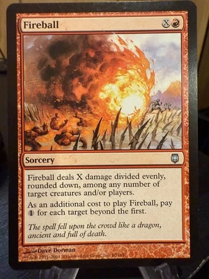 MTG Magic the Gathering Darksteel Fireball - Image 1 of 2