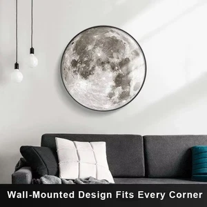 Moon LED Wall Light for Bedroom Foyer Living Room Coffee Bar Indoor Lights - Picture 1 of 24
