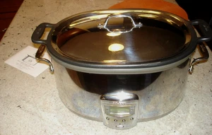 All-Clad 7-Quart Slow Cooker Model SC01 Stainless Steel w Insert Tested w Manual - Picture 1 of 7