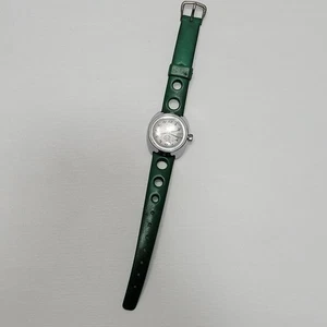 Vintage grüne Pfadfinderinnen GSA Timex Uhr NUR FÜR TEILE funktioniert nicht - Bild 1 von 6