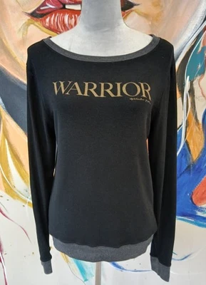 Spiritual Gangster WARRIOR Graphic Pullover Knit Sweatshirt Black Women's Small - Image 1 of 4