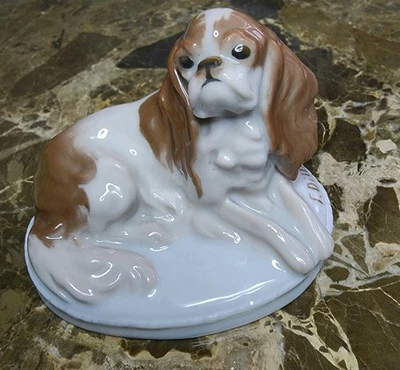 Rosenthal Cavalier King Charles Spaniel Figurine 3” Germany F. Diller 1914-1915 - Image 1 of 4