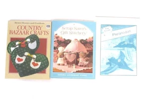 Lot of 3 Vintage Stitchery Pattern Books - Crafts Bazaar & Gifts - Picture 1 of 5