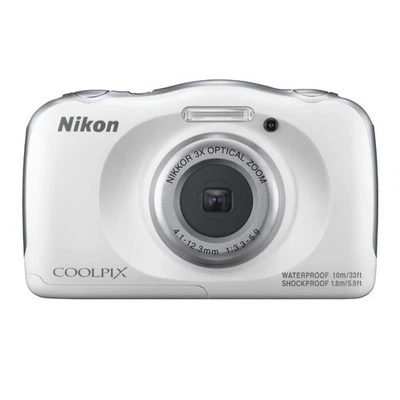 Nikon Coolpix W100 Digital Camera 3x Optical Zoom White，Waterproof/shockproof - Image 1 of 4