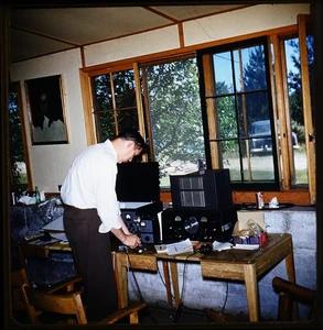 Vintage Amateur Ham Radio Operator - 1953 Stereo Realist 3D Slide #1963 - Picture 1 of 3