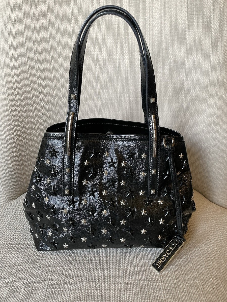 ハンドバッグ JIMMY CHOO Woman Handbag Black CALLIEBEN BLACKSILVER Jimmy Choo - Callie Black Crystal Embellished Leather Clutch