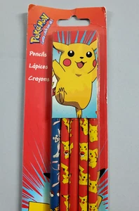 Vintage 1999 Pokemon Mewtwo Pikachu Nintendo No 2 Pencils New Pack of 5 - Picture 1 of 6